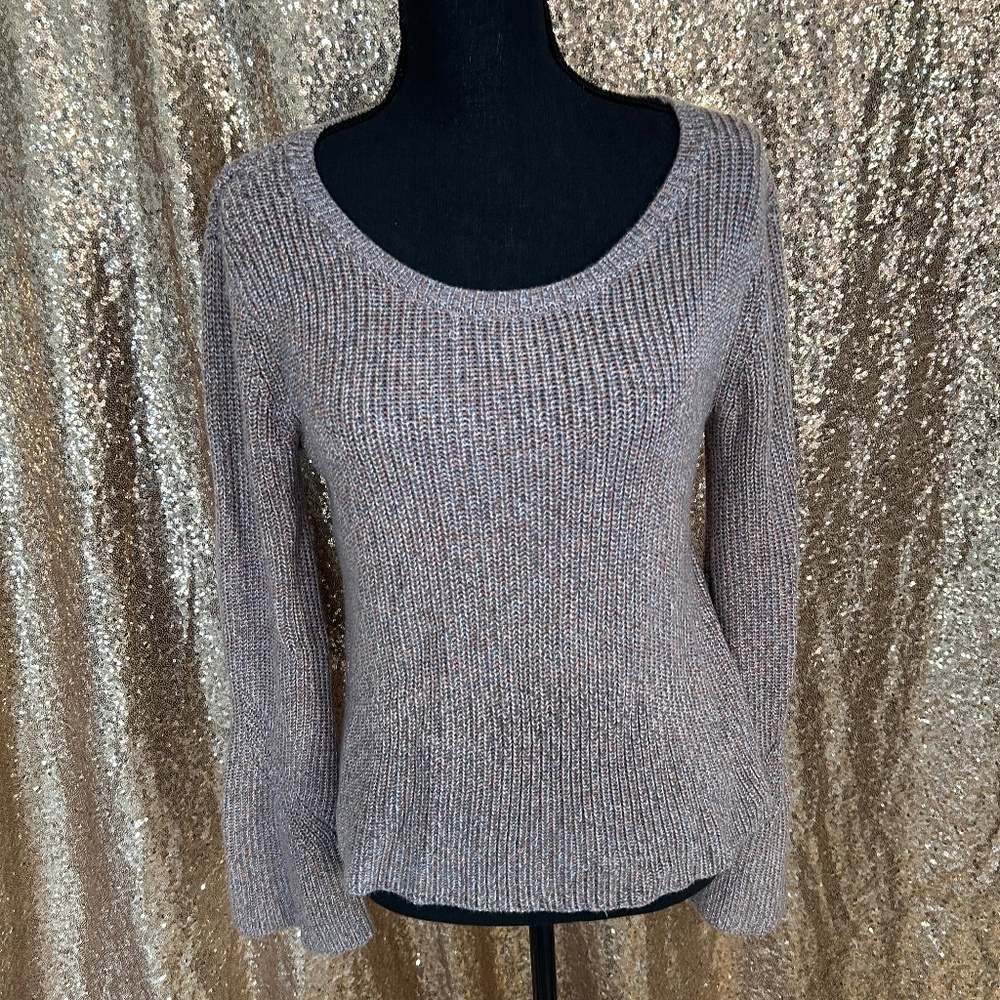 American Rag Sweater with Bell Sleeves and Tie Up Back
